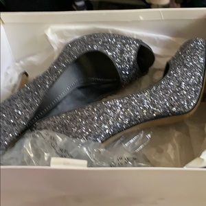 Nine west silver shoes!